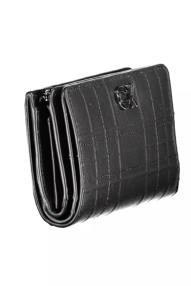 Black Polyethylene Women Wallet - GLAMHUB BOUTIQUE 