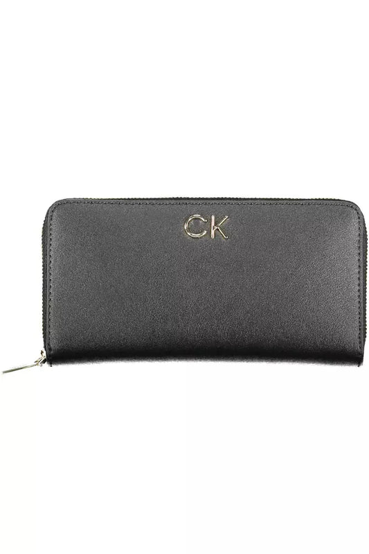 Black Polyethylene Women Wallet - GLAMHUB BOUTIQUE 