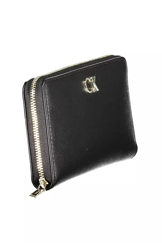 Black Polyethylene Women Wallet - GLAMHUB BOUTIQUE 