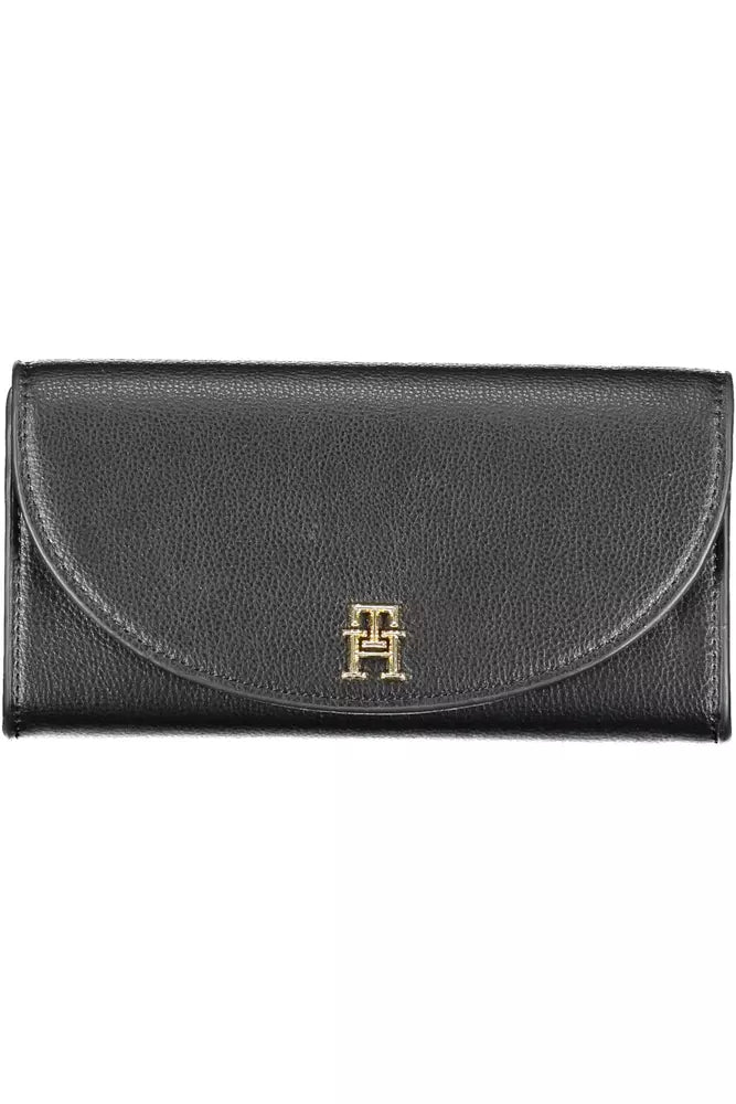 Black Polyethylene Women Wallet - GLAMHUB BOUTIQUE 