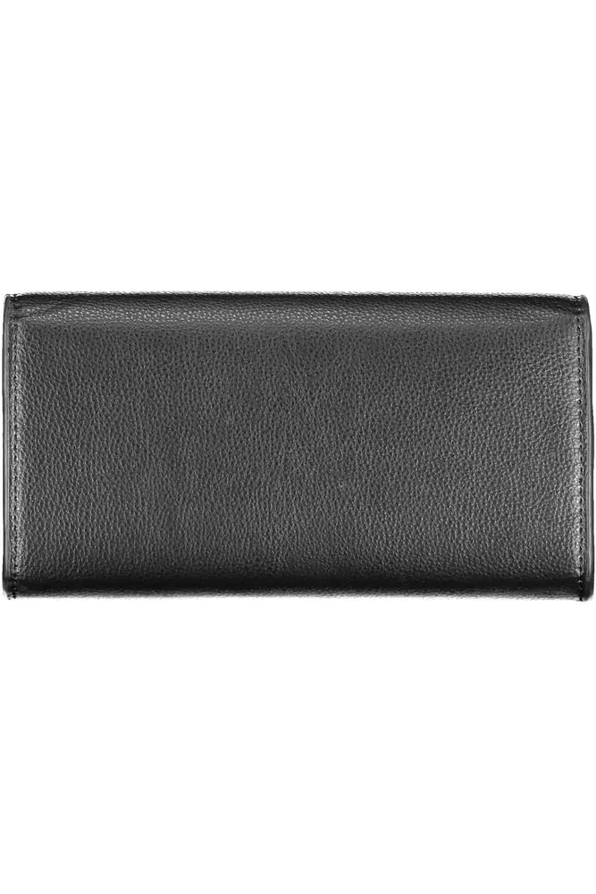 Black Polyethylene Women Wallet - GLAMHUB BOUTIQUE 