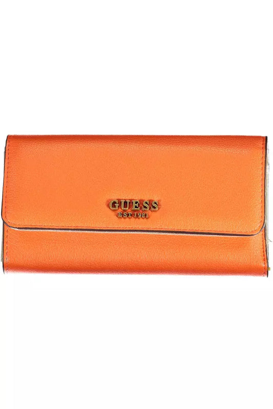 Orange Polyethylene Women Wallet - GLAMHUB BOUTIQUE 