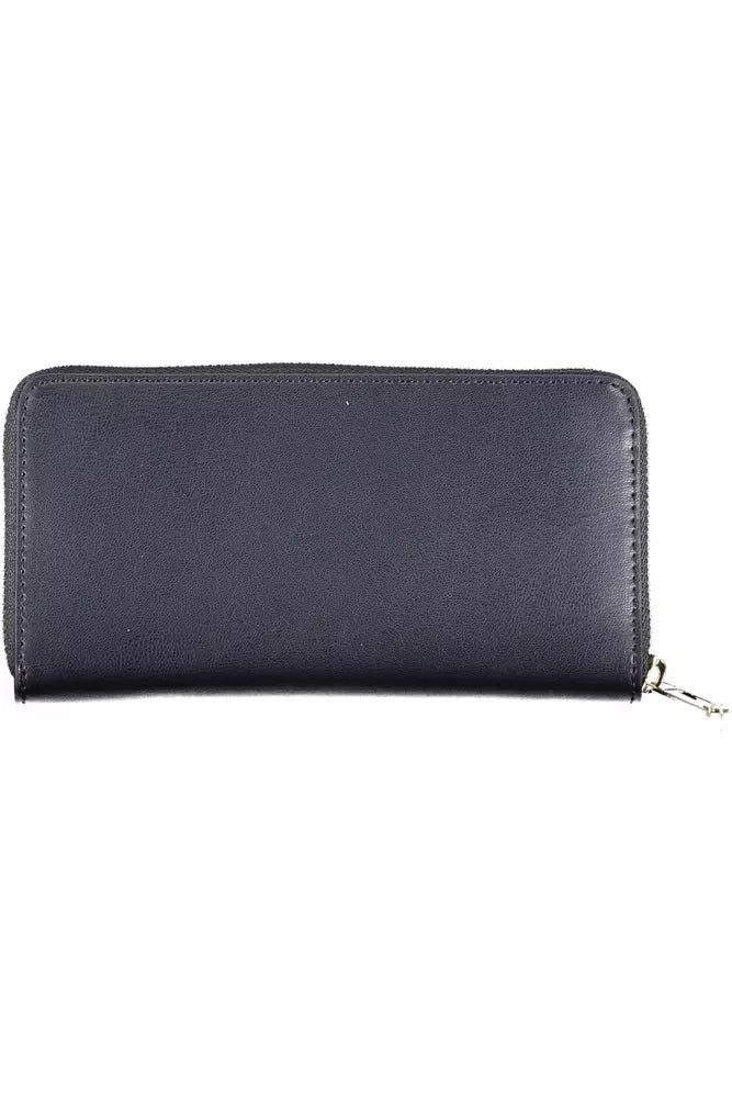 Blue Polyethylene Women Wallet - GLAMHUB BOUTIQUE 