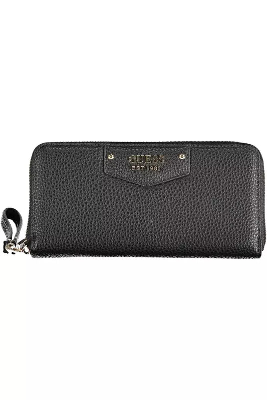 Black Polyethylene Women Wallet - GLAMHUB BOUTIQUE 