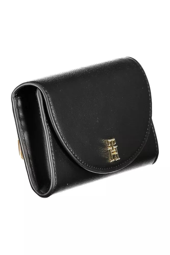 Black Polyethylene Women Wallet - GLAMHUB BOUTIQUE 