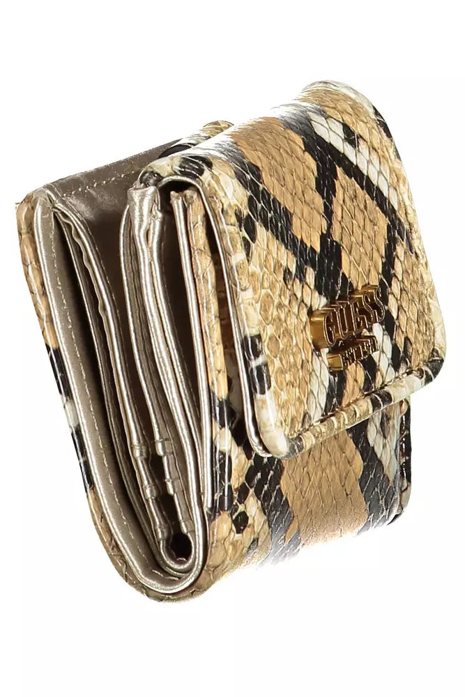 Beige Polyethylene Women Wallet - GLAMHUB BOUTIQUE 