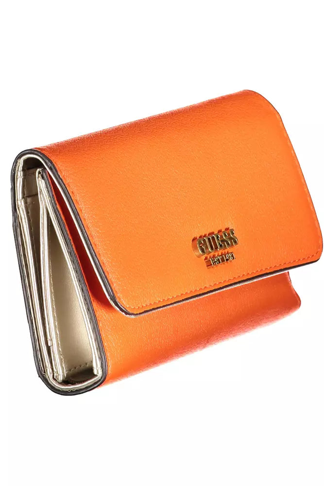 Orange Polyethylene Women Wallet - GLAMHUB BOUTIQUE 