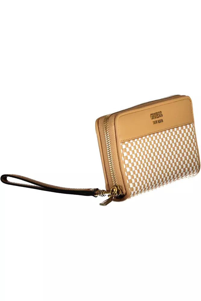 Brown Polyethylene Women Wallet - GLAMHUB BOUTIQUE 