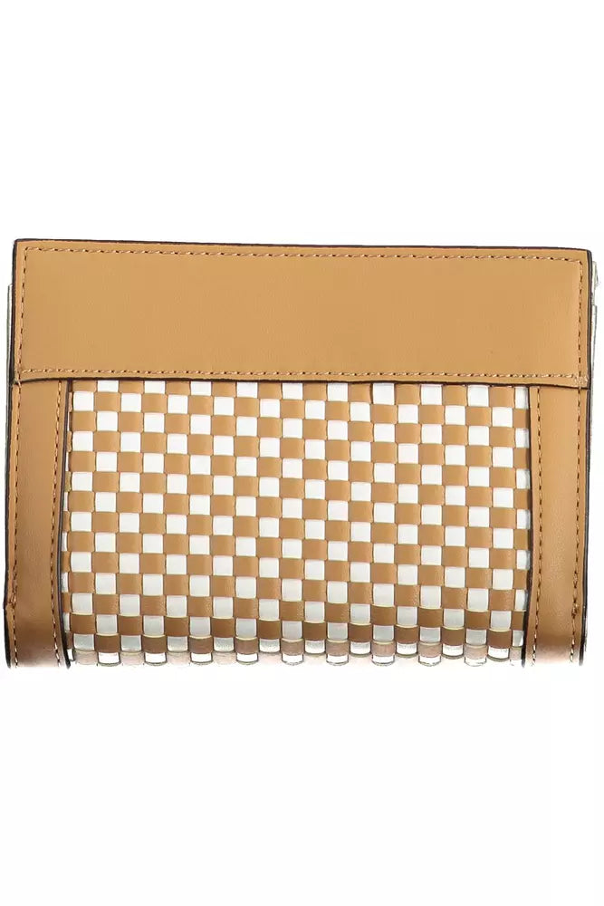 Brown Polyethylene Women Wallet - GLAMHUB BOUTIQUE 