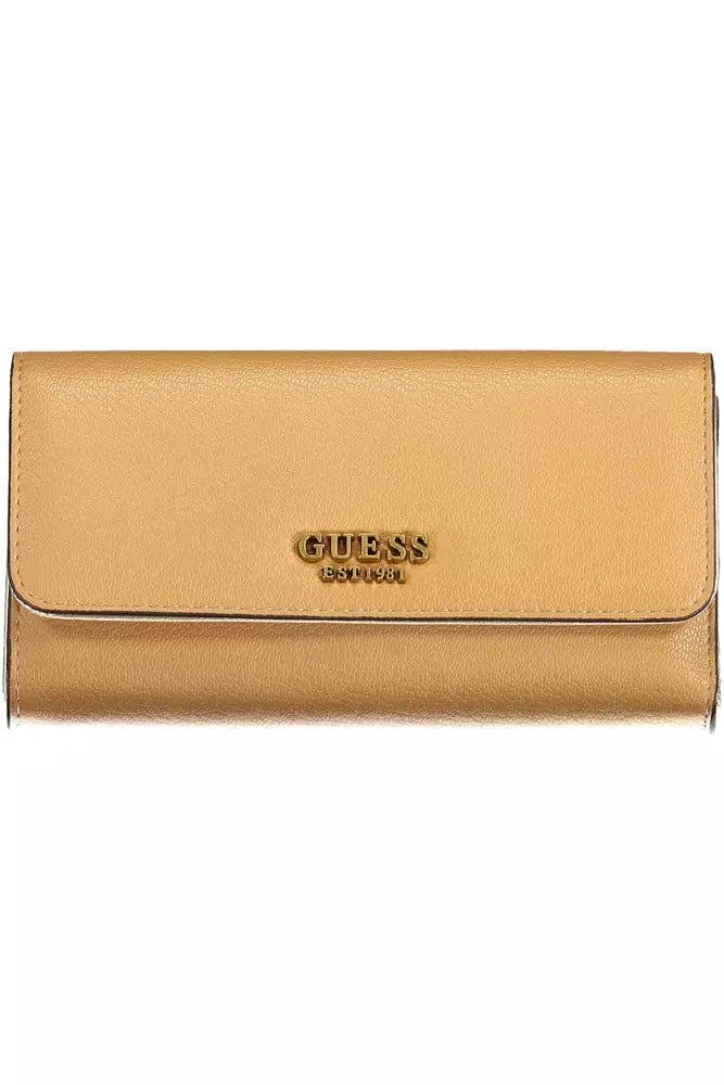 Beige Polyethylene Women Wallet - GLAMHUB BOUTIQUE 