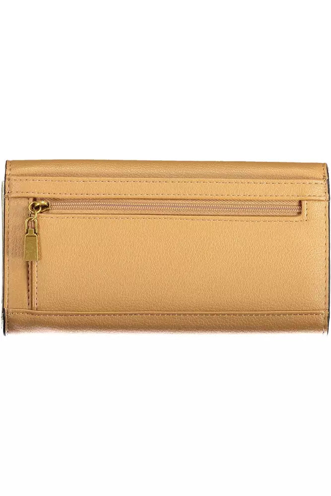 Beige Polyethylene Women Wallet - GLAMHUB BOUTIQUE 