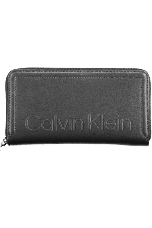 Black Polyethylene Women Wallet - GLAMHUB BOUTIQUE 