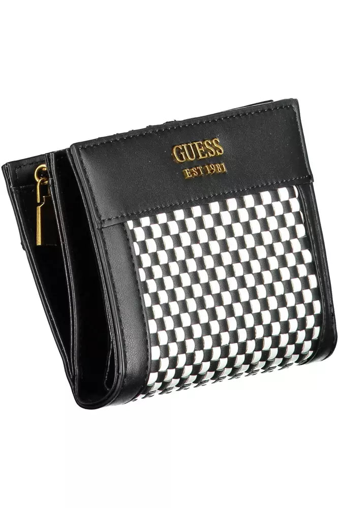 Black Polyethylene Women Wallet - GLAMHUB BOUTIQUE 