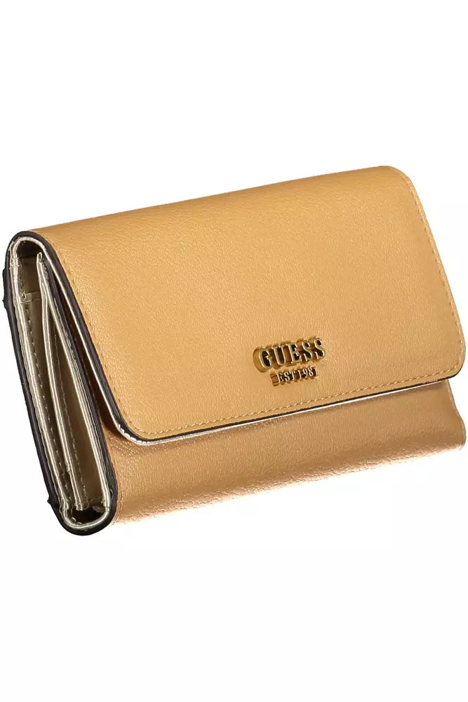 Beige Polyethylene Women Wallet - GLAMHUB BOUTIQUE 