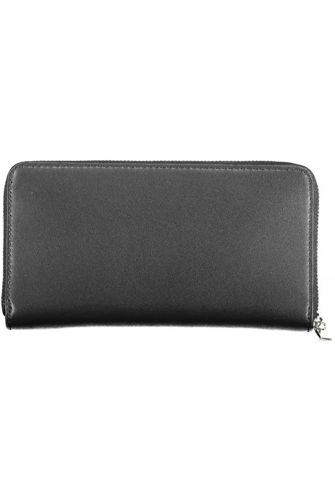 Black Polyethylene Women Wallet - GLAMHUB BOUTIQUE 