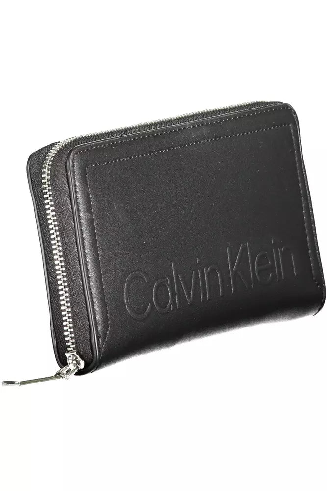 Black Polyethylene Women Wallet - GLAMHUB BOUTIQUE 