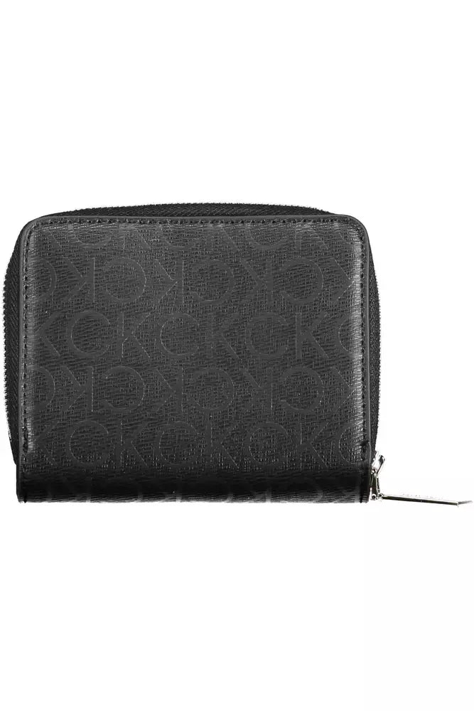 Black Polyester Women Wallet - GLAMHUB BOUTIQUE 