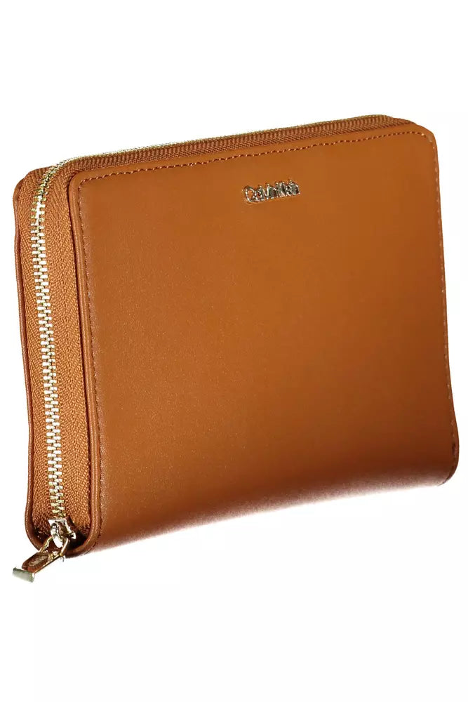 Brown Polyethylene Women Wallet - GLAMHUB BOUTIQUE 