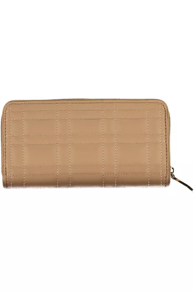 Beige Polyester Women Wallet - GLAMHUB BOUTIQUE 