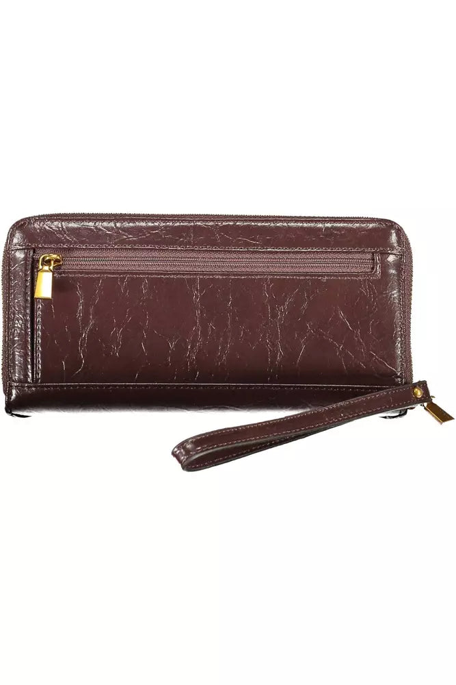 Brown Polyethylene Women Wallet - GLAMHUB BOUTIQUE 