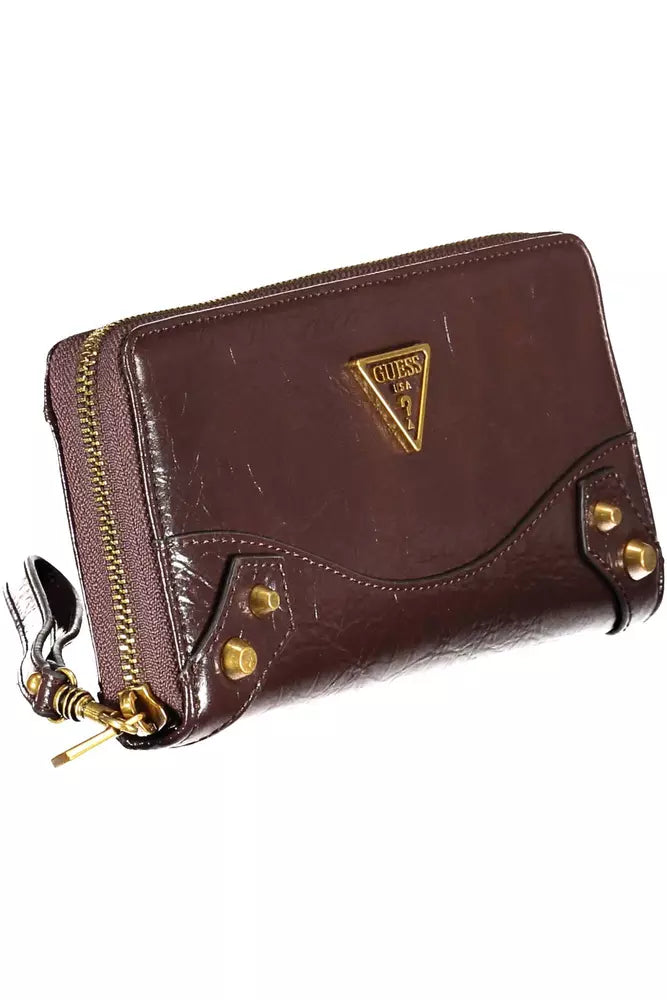 Brown Polyethylene Women Wallet - GLAMHUB BOUTIQUE 