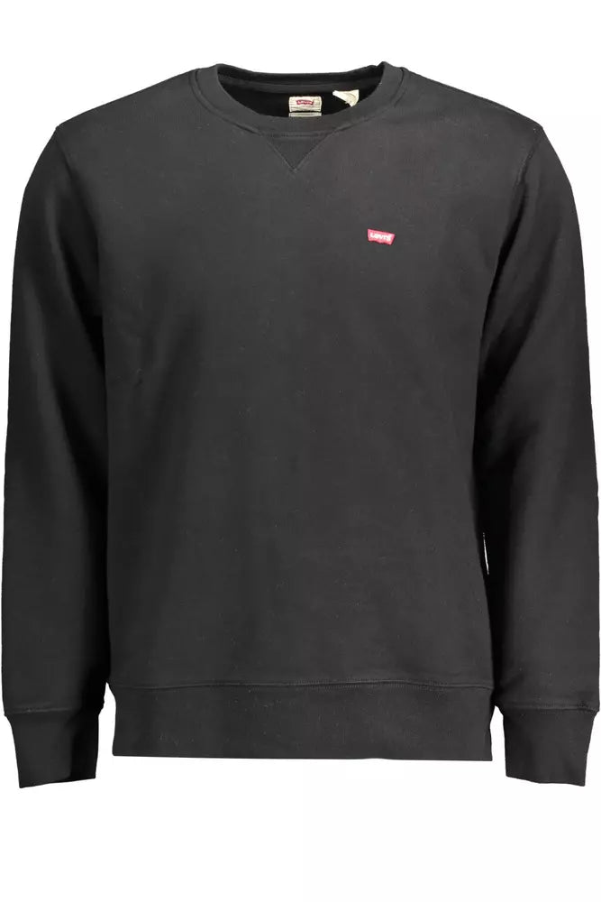 Black Cotton Men Sweater - GLAMHUB BOUTIQUE 