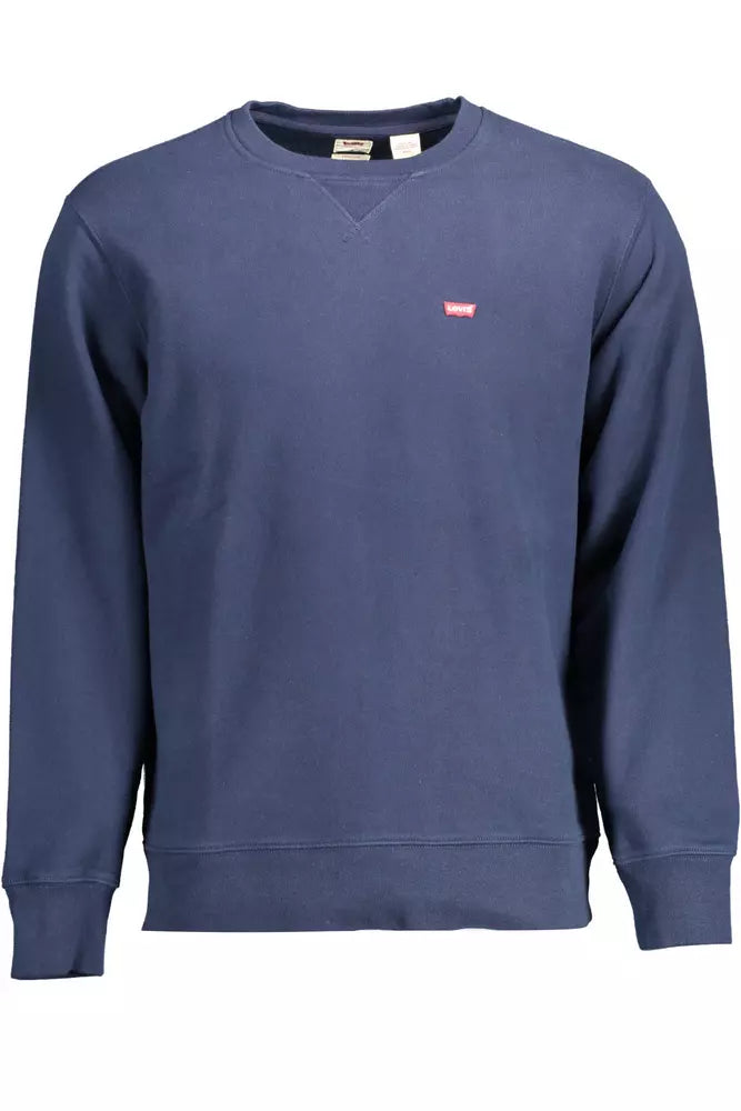 Blue Cotton Men Sweater - GLAMHUB BOUTIQUE 