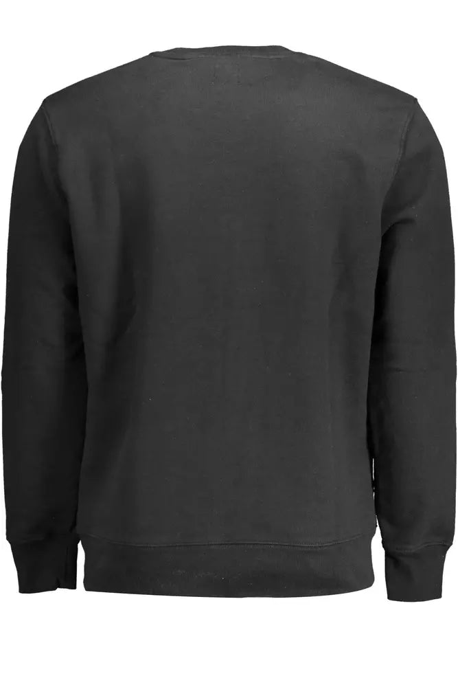 Black Cotton Men Sweater - GLAMHUB BOUTIQUE 