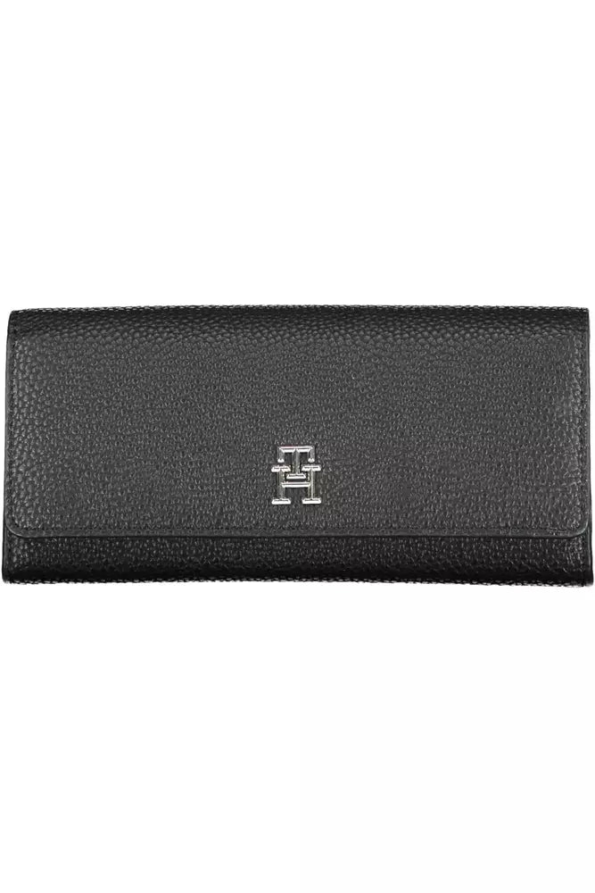 Black Polyethylene Women Wallet - GLAMHUB BOUTIQUE 