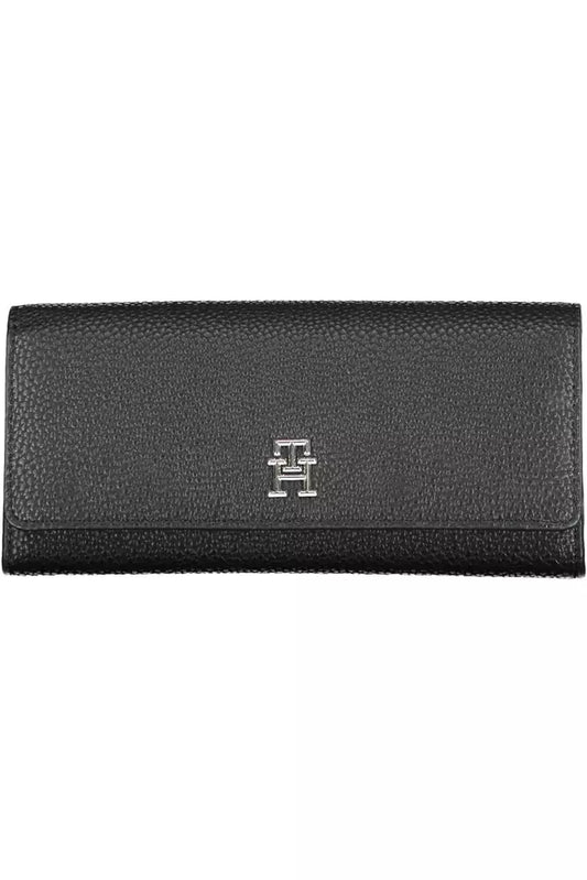 Black Polyethylene Women Wallet - GLAMHUB BOUTIQUE 