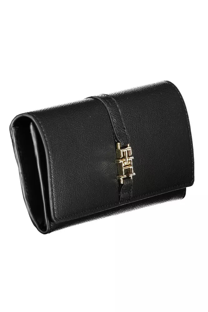 Black Polyethylene Women Wallet - GLAMHUB BOUTIQUE 