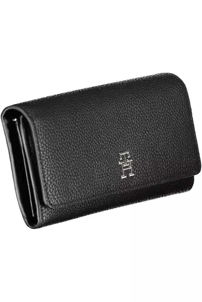 Black Polyethylene Women Wallet - GLAMHUB BOUTIQUE 