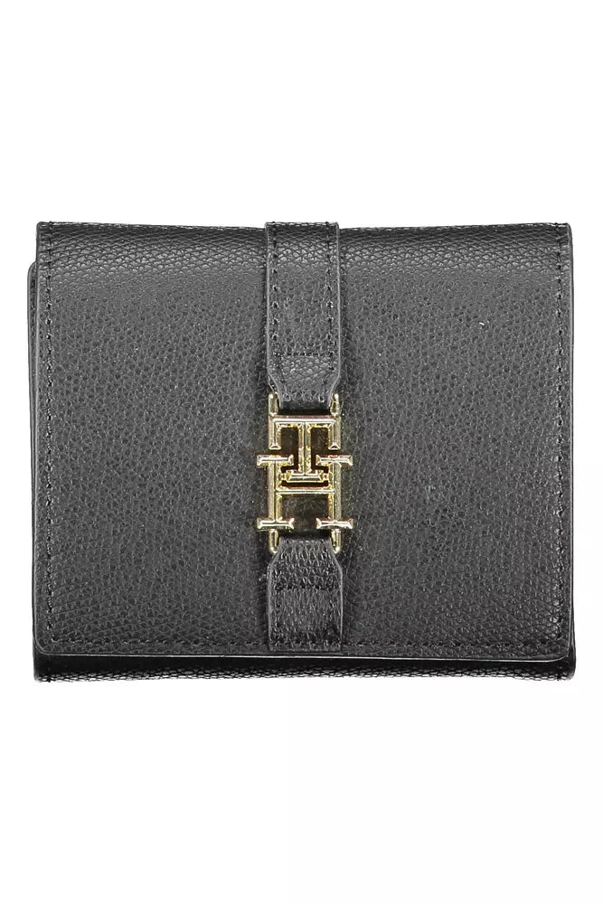 Black Polyethylene Women Wallet - GLAMHUB BOUTIQUE 