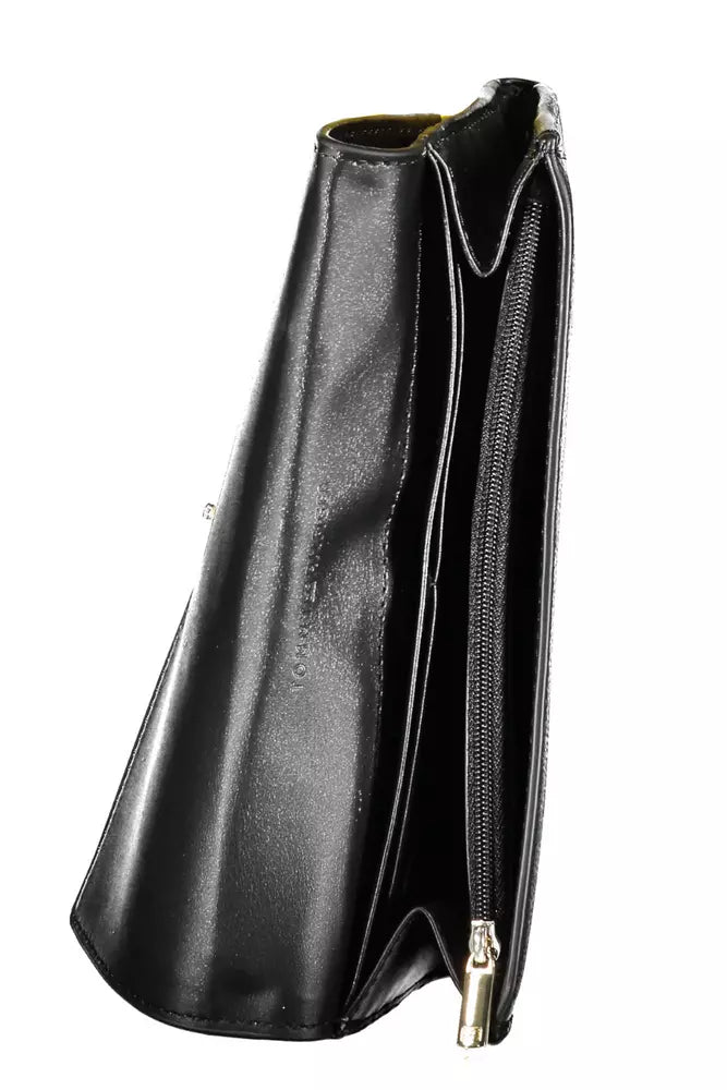 Black Polyethylene Women Wallet - GLAMHUB BOUTIQUE 