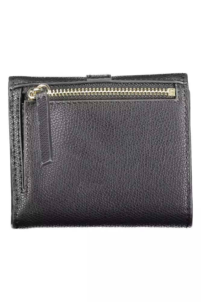 Black Polyethylene Women Wallet - GLAMHUB BOUTIQUE 