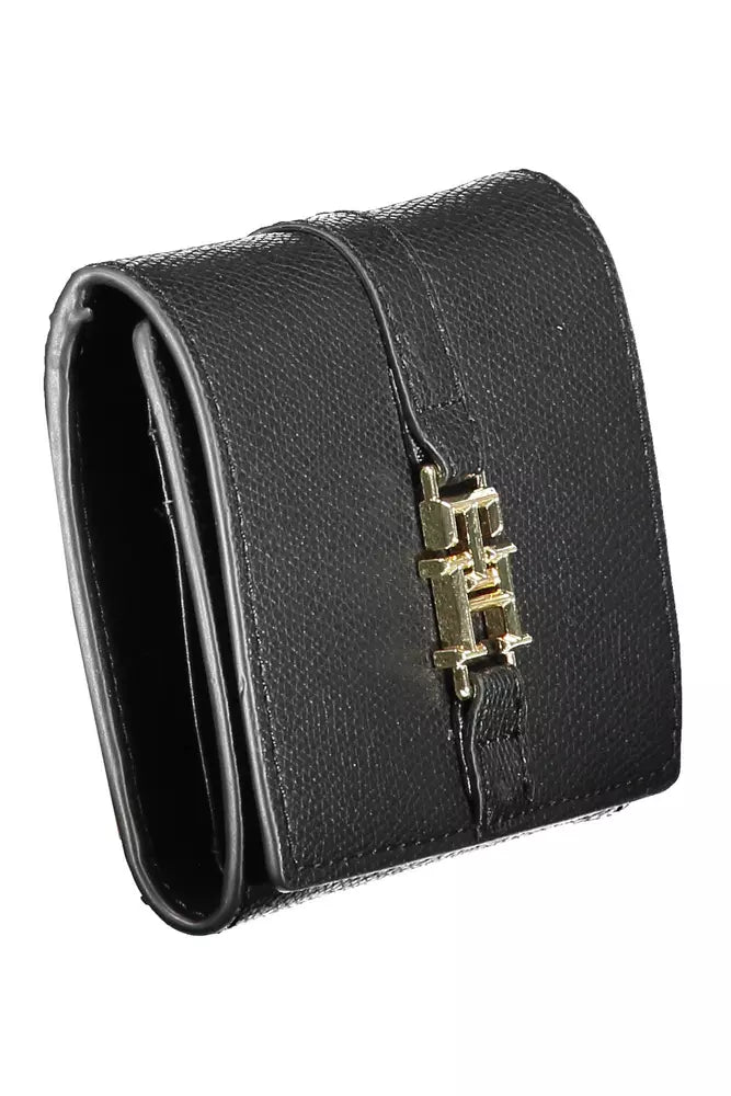 Black Polyethylene Women Wallet - GLAMHUB BOUTIQUE 