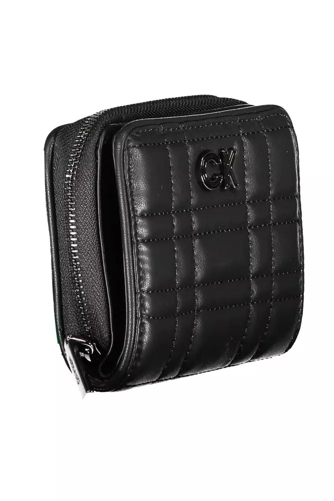 Black Polyester Women Wallet - GLAMHUB BOUTIQUE 