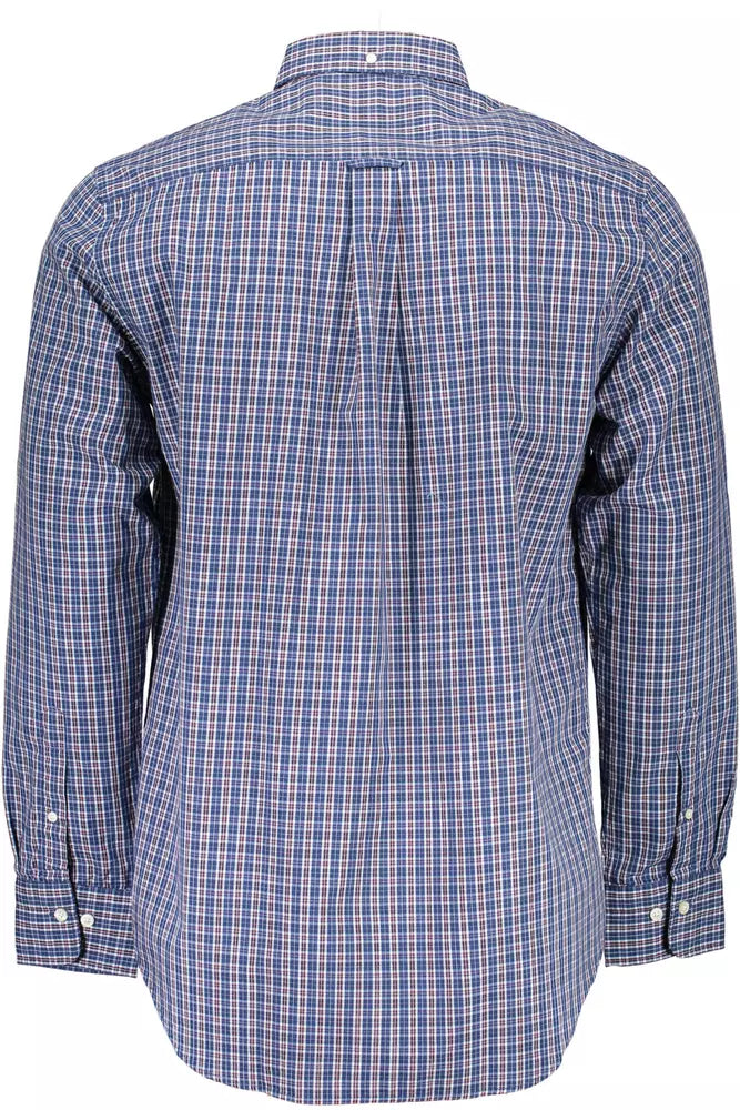 Purple Cotton Men Shirt - GlamHub Luxury and Icon Brand Clothing