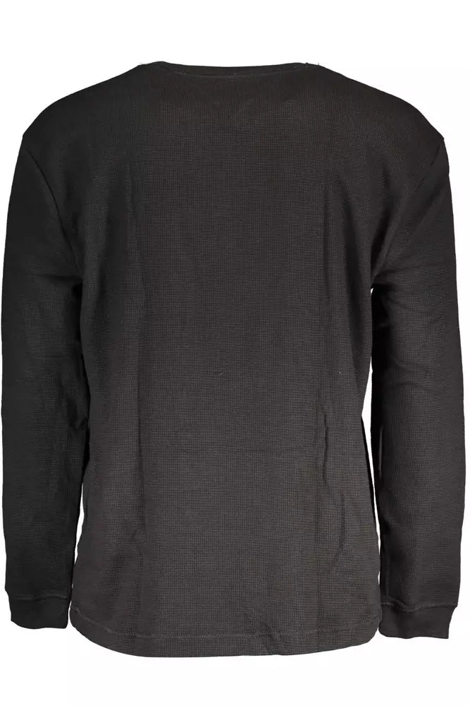 Black Cotton Men Sweater - GLAMHUB BOUTIQUE 