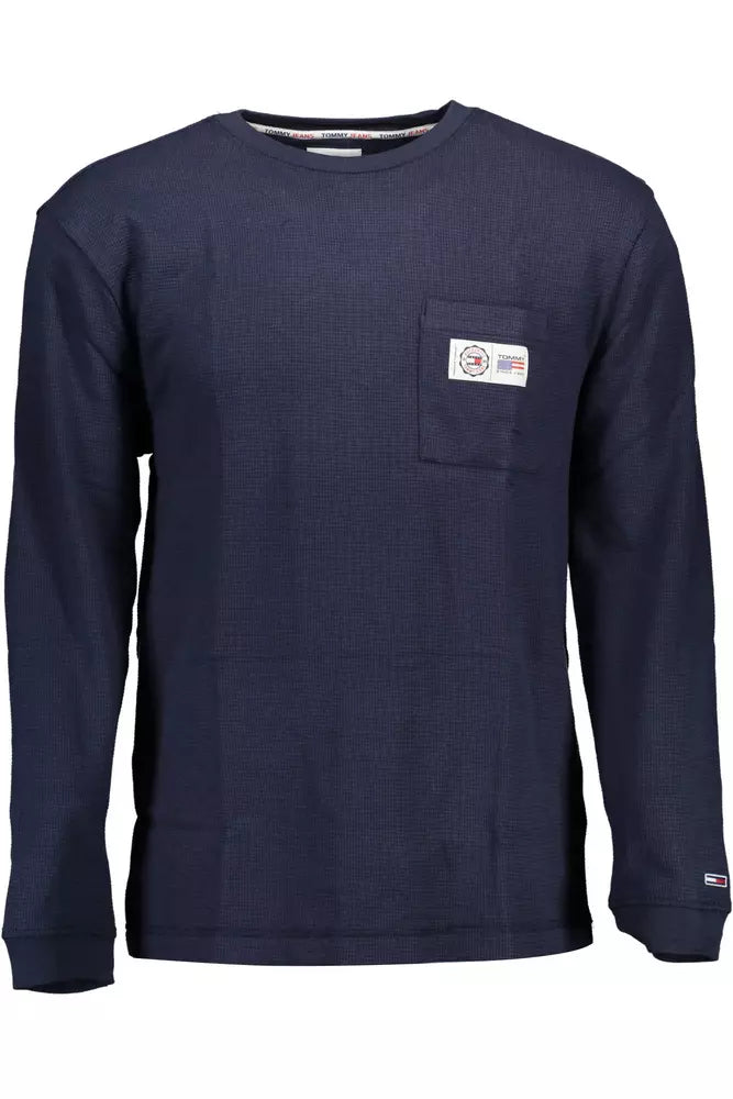 Blue Cotton Men Sweater - GLAMHUB BOUTIQUE 