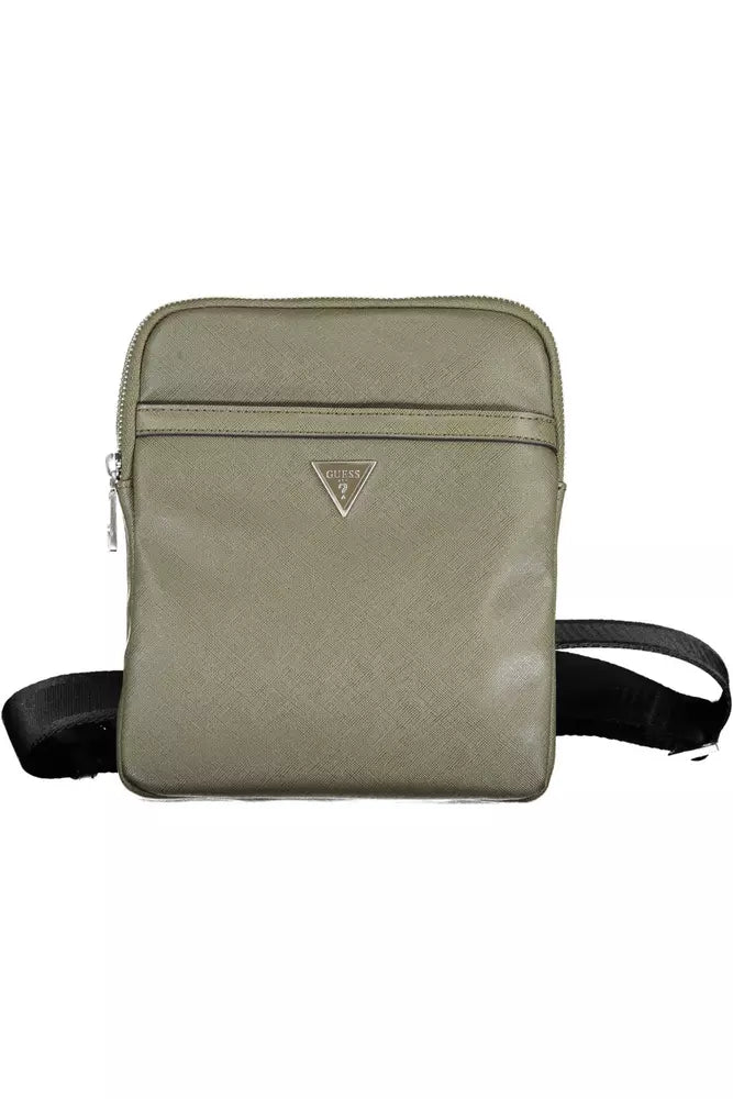 Green Polyamide Men Shoulder Bag - GLAMHUB BOUTIQUE 