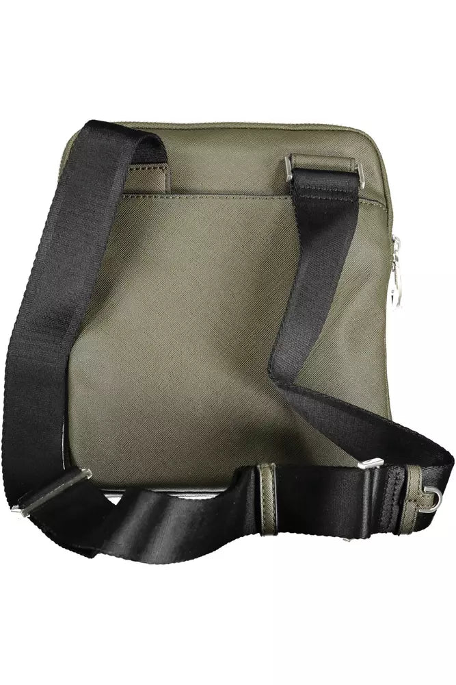 Green Polyamide Men Shoulder Bag - GLAMHUB BOUTIQUE 