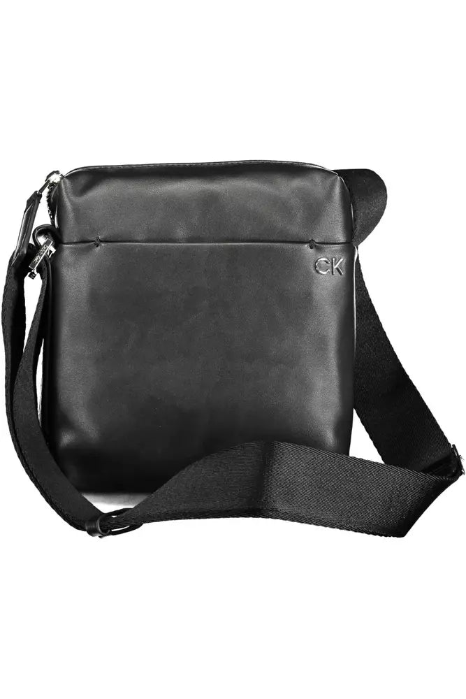 Black Polyester Men Shoulder Bag - GLAMHUB BOUTIQUE 