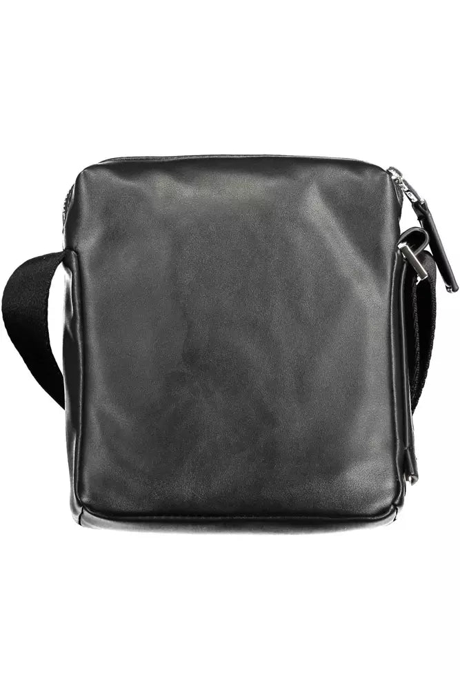 Black Polyester Men Shoulder Bag - GLAMHUB BOUTIQUE 