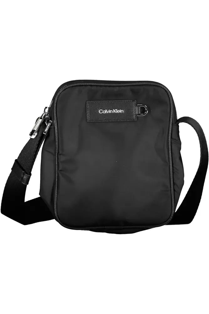 Black Polyester Men Shoulder Bag - GLAMHUB BOUTIQUE 