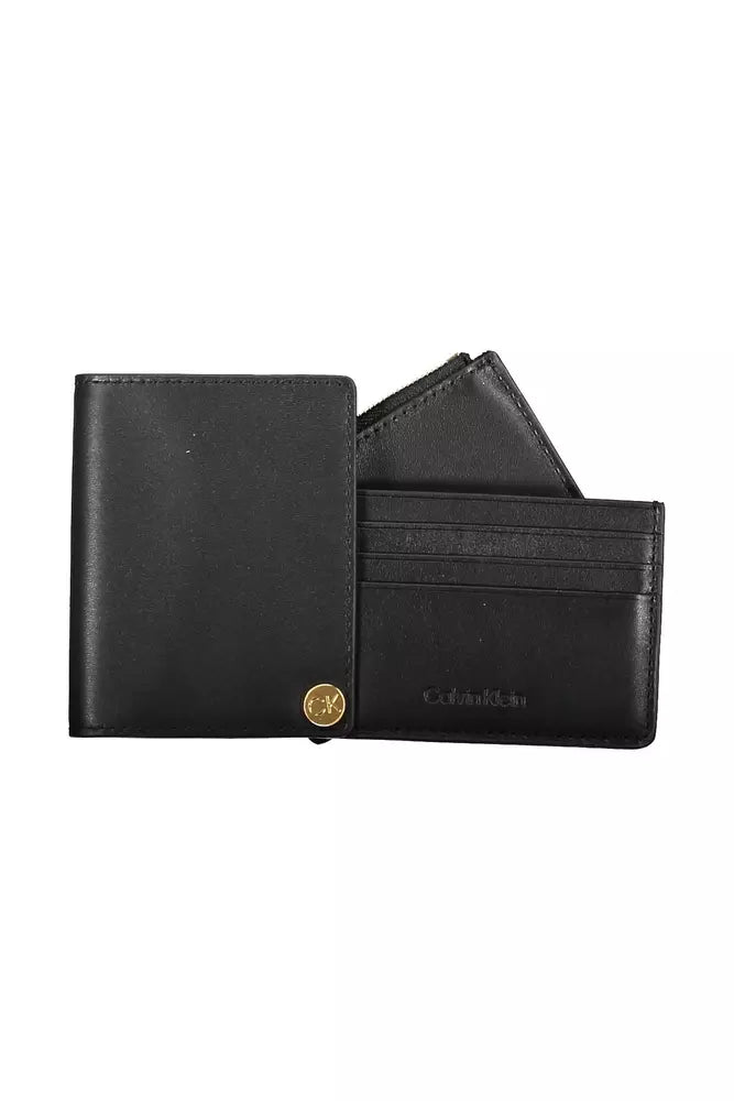 Black Leather Men Wallet - GLAMHUB BOUTIQUE 