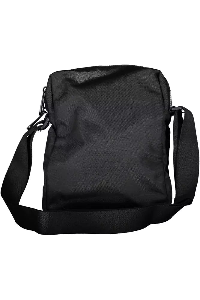 Black Polyester Men Shoulder Bag - GLAMHUB BOUTIQUE 