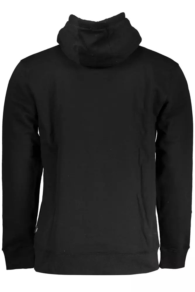 Black Cotton Men Sweater - GlamHub Luxury and Icon Brand Clothing