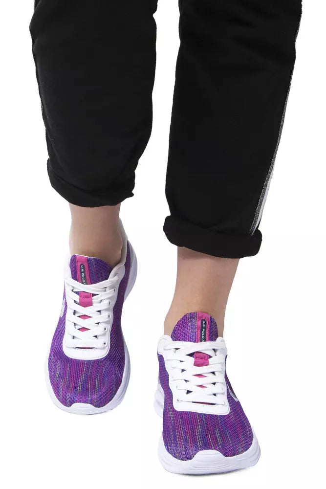 Purple Polyester Women Sneaker