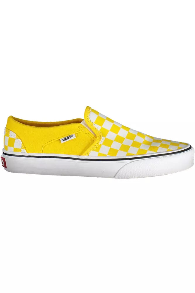 Yellow Polyester Women Sneaker - GlamHub Luxury and Icon Brand Clothing